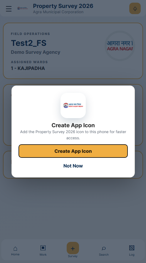 Create App Icon installation prompt