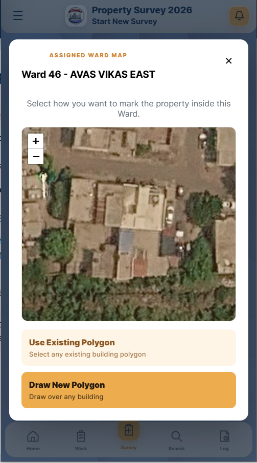 Assigned ward property polygon map