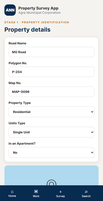 Stage 1 property identification form